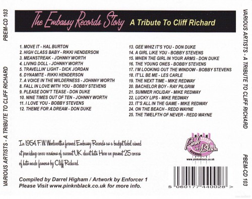 Embassy Records Story A Tribute To Cliff Richard back