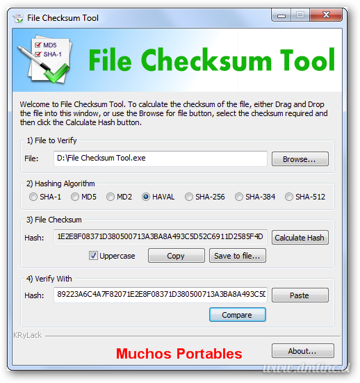 Portable File Checksum Tool