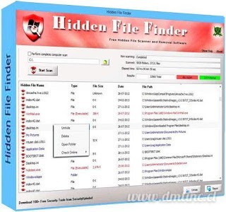 Portable Hidden File Finder