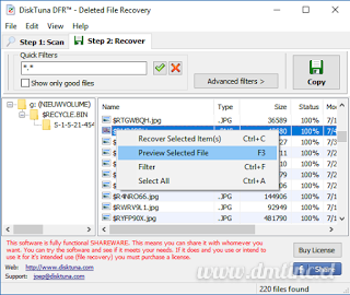 Portable DiskTuna DFR – Deleted File Recovery