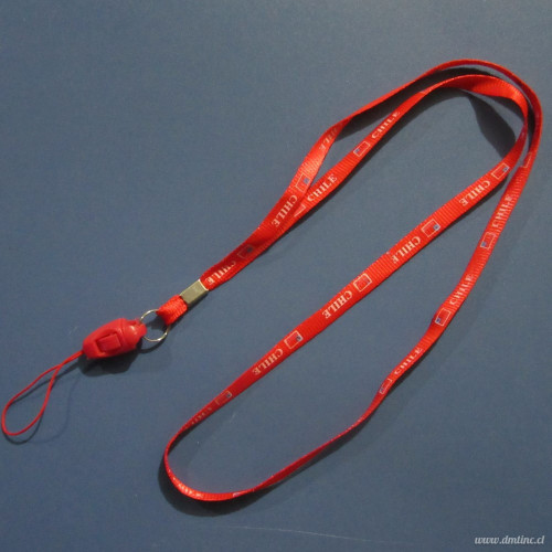 Pack 100und Lanyard 0,8mm Con Chile Rojo